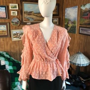 Kendall + Kylie Shirt/Wrap Blouse